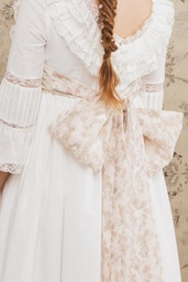 LAZADA GASA FLORES ROSA LISA