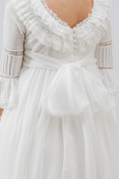 LAZADA GASA MARFIL FRUNCIDA