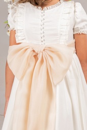 LAZADA MUSELINA BEIGE FRUNCIDA