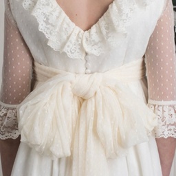 LAZADA TUL PUNTOS MARFIL SIMPLE