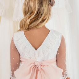 Lazada Muselina Rosa Clara Fruncida